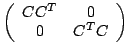 $\left(
\begin{array}{cc}
CC^T & 0 \\
0 & C^TC
\end{array}\right)$